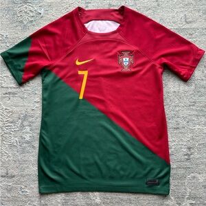 2022/23 Portugal Home Jersey #7 Ronaldo Large Nike World Cup Soccer CR7